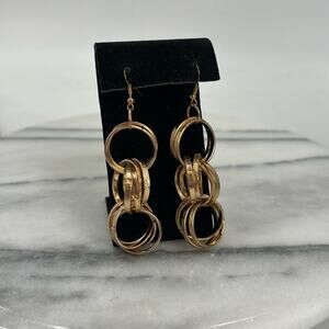 Gold layered multi hoop earrings